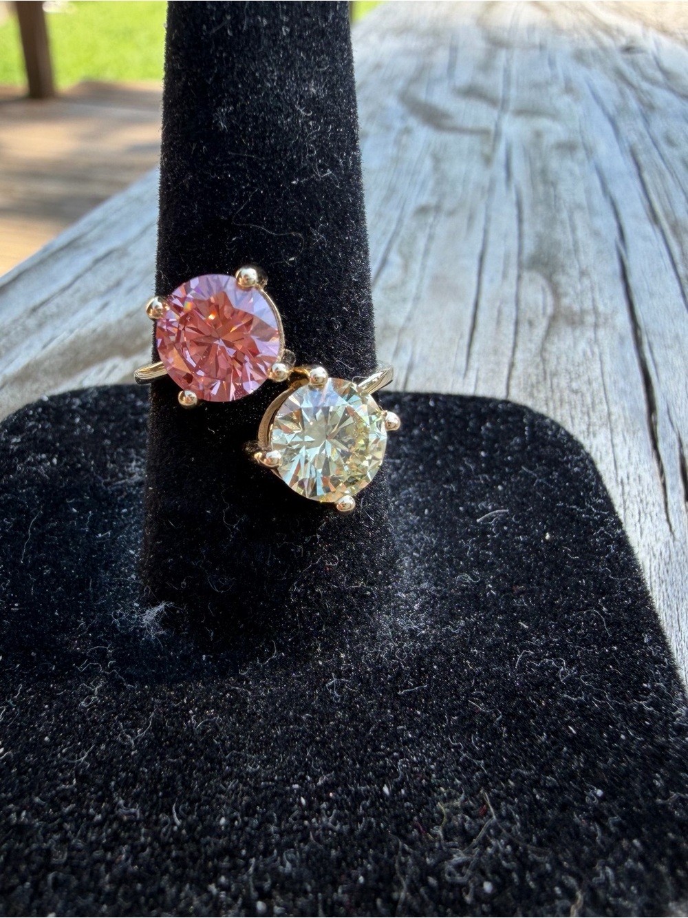 14K 2.86 CTW Lab Grown Diamond Ring with IGI Reports and Fancy Vivid Pink